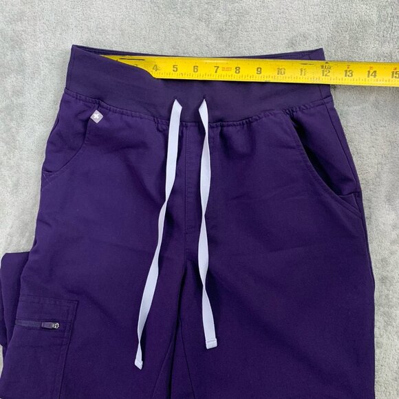 Figs Scrub Pants Womens XS Petite Zamora Jogger Workwear Digital Grape RN Nurse - Picture 7 of 13